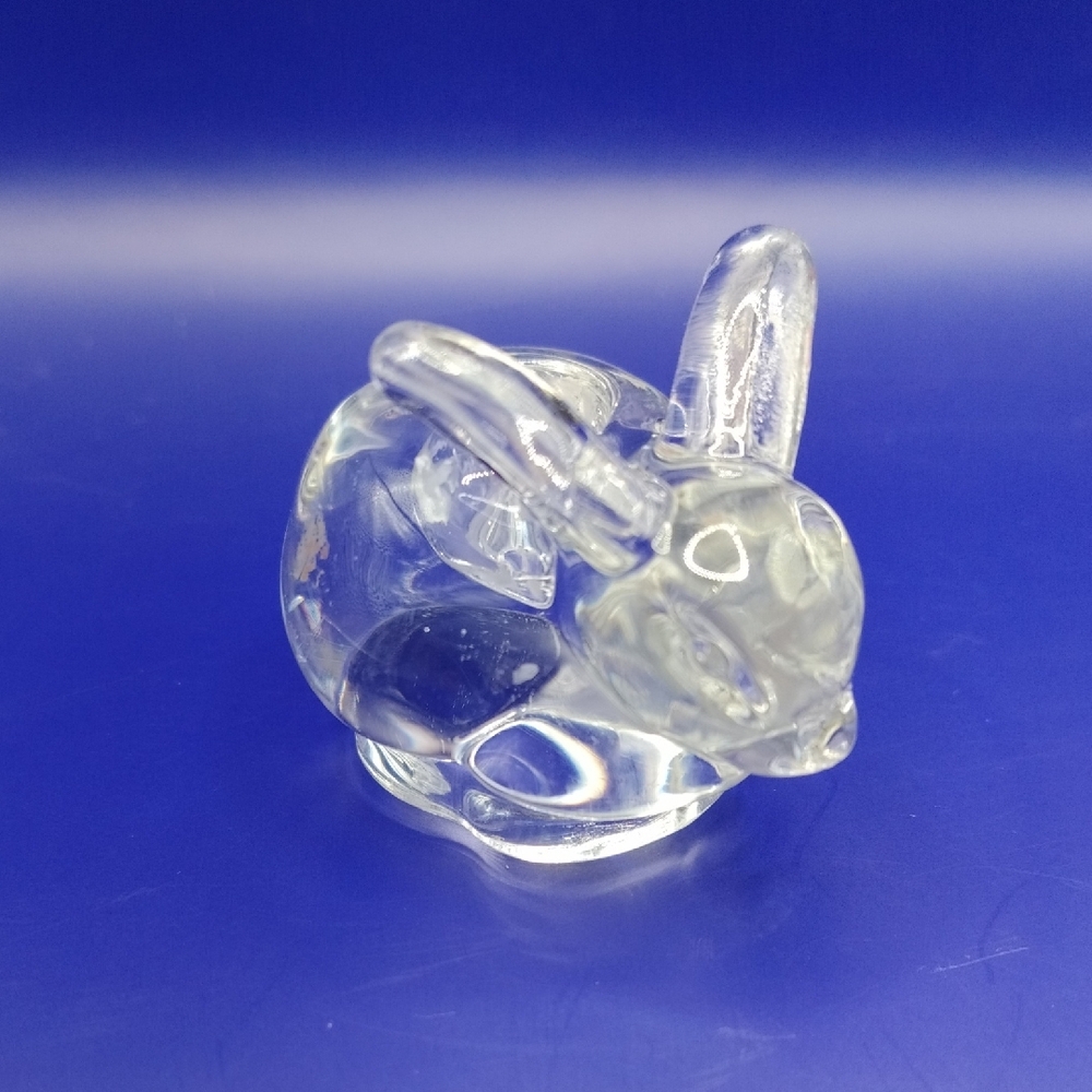 Crystal Clear Glass Rabbit Figurines Set - Picture 3 of 8